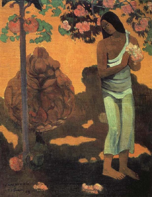 Paul Gauguin Woman Holding Flowers